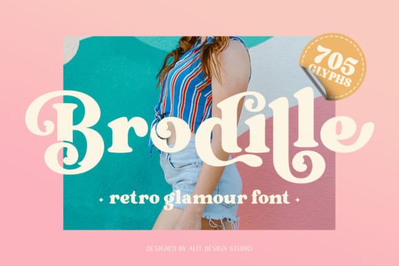 Brodille: A Retro-Glam Display Font for Timeless Branding
