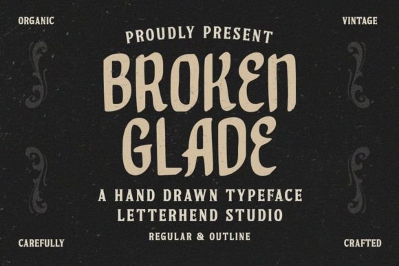 Broken Glade: A Refined Vintage Display Font