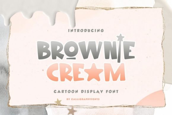Brownie Cream: A Sweet Uppercase Display Font for Joyful Designs