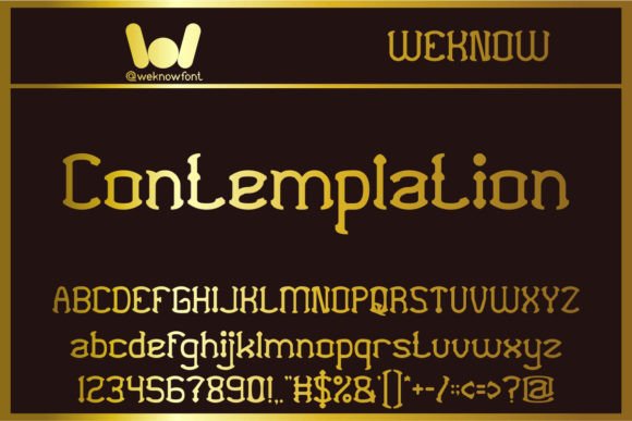 Contemplation Font: A Modern Gothic Display Typeface for Makers