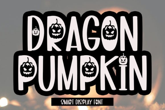 Dragon Pumpkin Display Font for Autumn Craft Projects