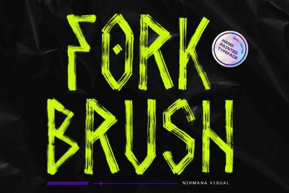 Fork Brush: A Modern Brush Display Font for Editorial Design