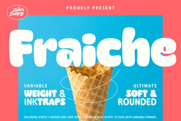 Fraiche Font: A Cheerful Display Typeface for Small Business Branding