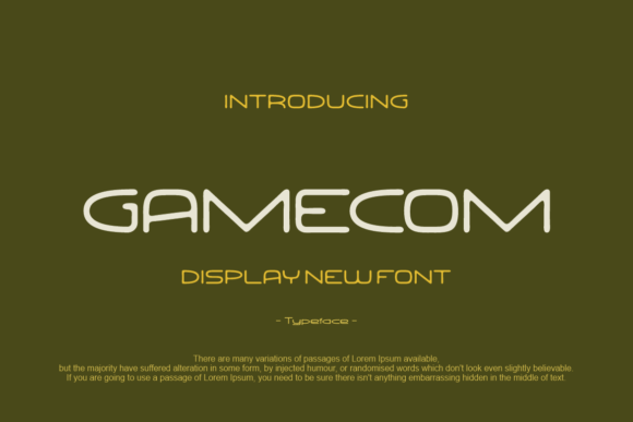 Gamecom: A Cool and Modern Display Font for Editorial Design