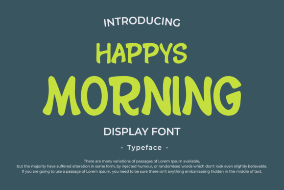 Happys Morning Display Font for Bold, Memorable Campaigns