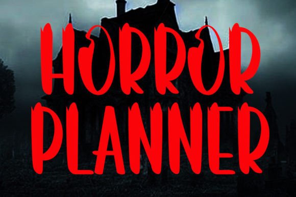Horror Planner: A Mysterious Handwritten Display Font for Bold Campaigns