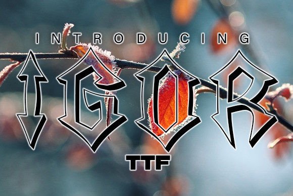Igor Gothic Typeface for Handmade Branding