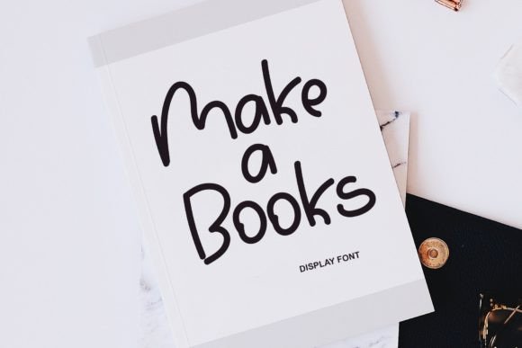 Make a Books Handwritten Display Font for Crafters