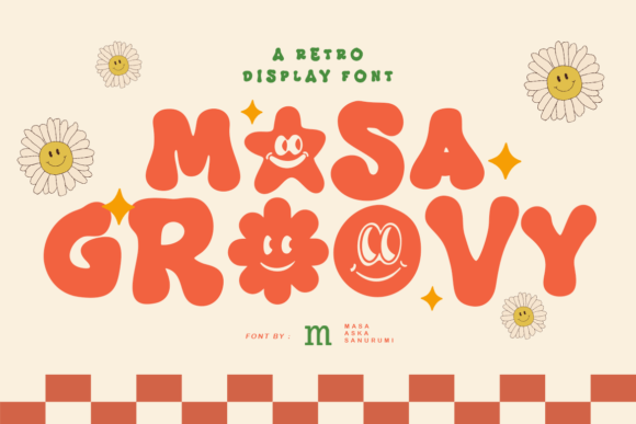 Masa Groovy: A Playful Retro Display Font for Brand Design