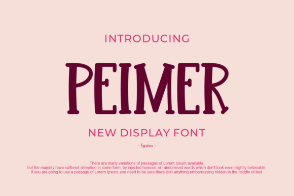 Peimer: A Cute and Whimsical Display Font for Standout Campaigns