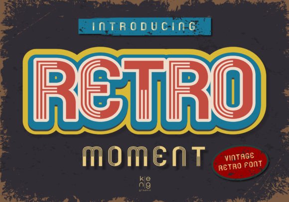 Retro Moment Display Font for Vintage-Inspired Makers