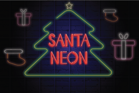 Santa Neon: A Bold Display Font for Scroll-Stopping Campaigns