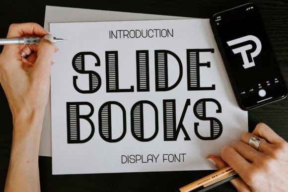 Slidebooks: A Minimal Display Font for Small Business Branding