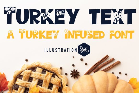 Turkey Text: A Cozy Autumn Display Font for Crafters